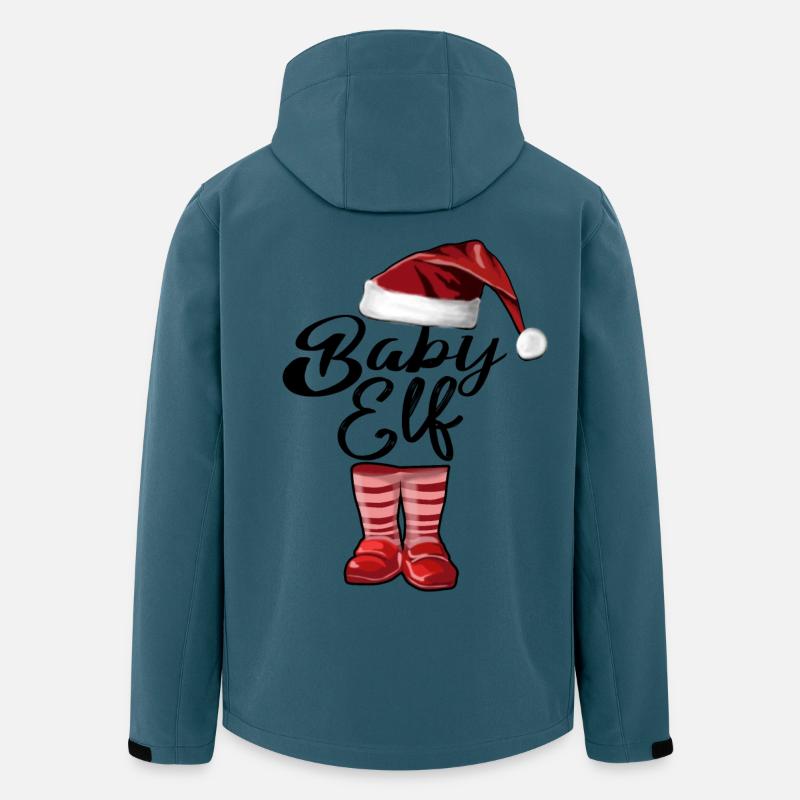 Bébé Elfe – Douce Conception de Noël - Veste softshell homme en polyester recyclé Stanley/Stella - bleu pétrole foncé