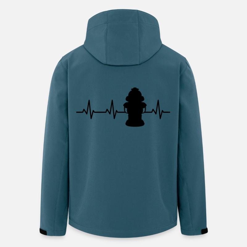 Feuerhydrant Pulsschlag - Recycelte Männer Softshell-Jacke von Stanley/Stella - Dunkles Petrol