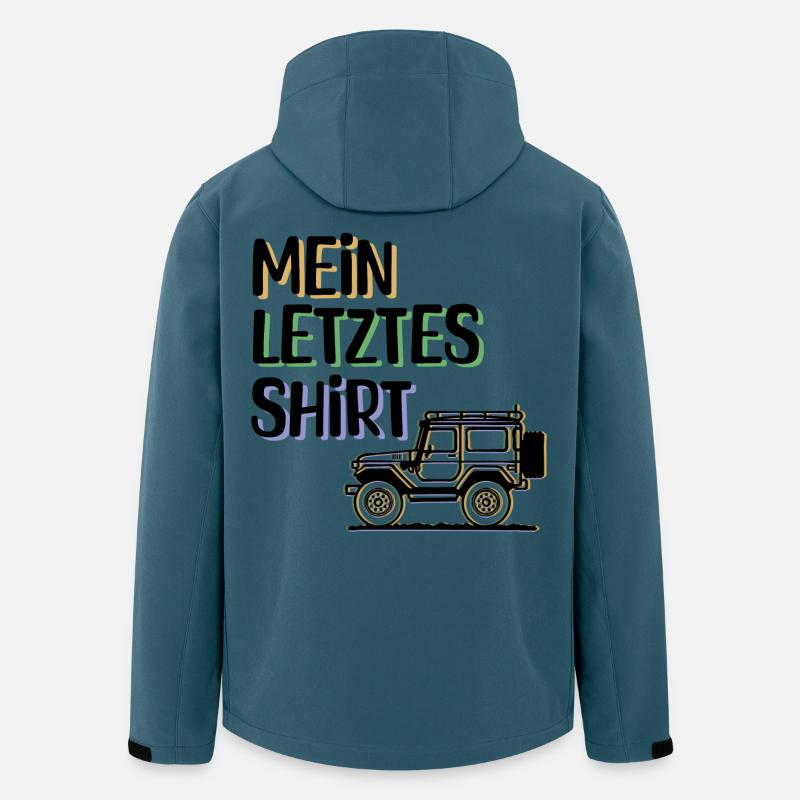 Wanderer Camping Statement Campingplatz Ferien - Recycelte Männer Softshell-Jacke von Stanley/Stella - Dunkles Petrol