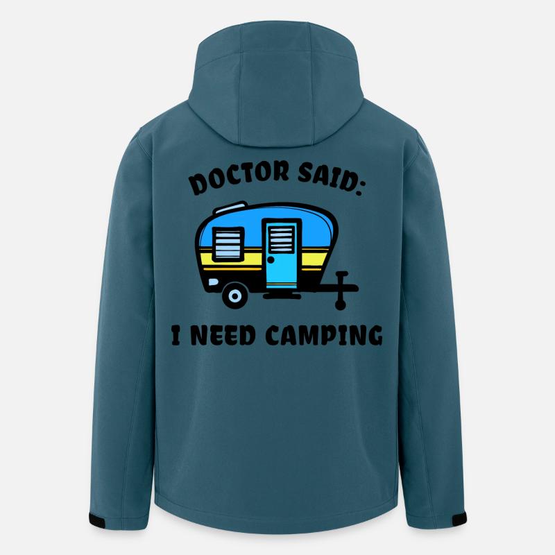 Camper Camping Wohnmobil Statement Wanderer - Recycelte Männer Softshell-Jacke von Stanley/Stella - Dunkles Petrol