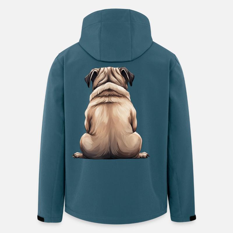 Mops - Recycelte Männer Softshell-Jacke von Stanley/Stella - Dunkles Petrol