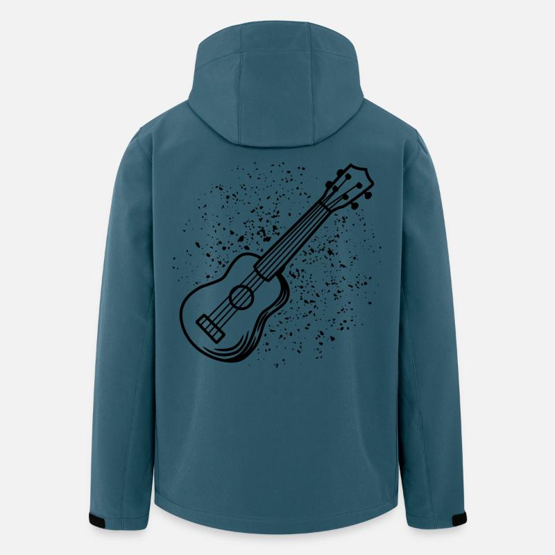 Ukulele Zeichnung - Recycelte Männer Softshell-Jacke von Stanley/Stella - Dunkles Petrol