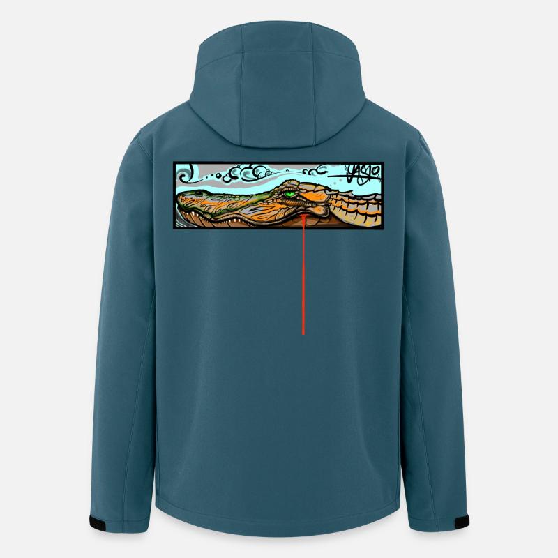 Krokodil - Recycelte Männer Softshell-Jacke von Stanley/Stella - Dunkles Petrol