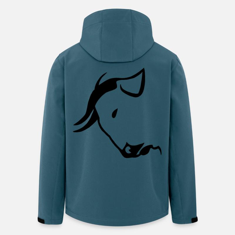 Schwarzer Stierkopf - Recycelte Männer Softshell-Jacke von Stanley/Stella - Dunkles Petrol