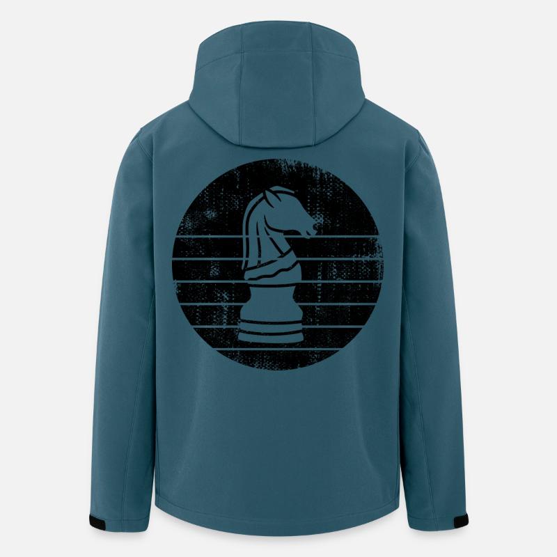 Schach Springer Zeichnung - Recycelte Männer Softshell-Jacke von Stanley/Stella - Dunkles Petrol
