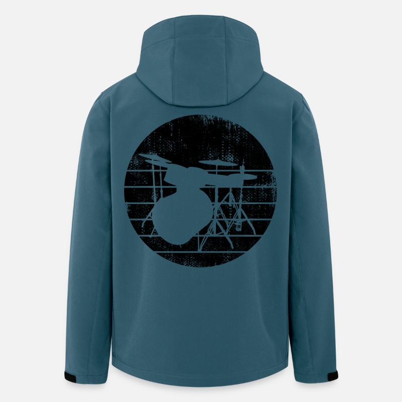 Schlagzeug Zeichnung - Recycelte Männer Softshell-Jacke von Stanley/Stella - Dunkles Petrol