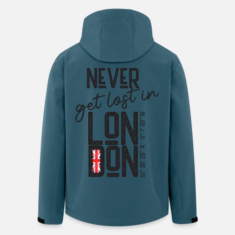 Never get lost in London - Recycelte Männer Softshell-Jacke von Stanley/Stella - Dunkles Petrol