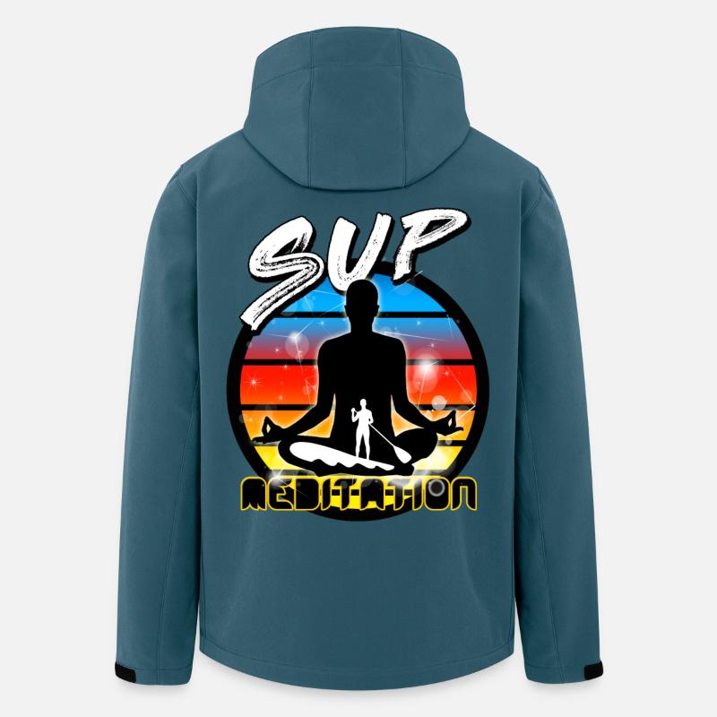 Stand up paddle - Recycelte Männer Softshell-Jacke von Stanley/Stella - Dunkles Petrol