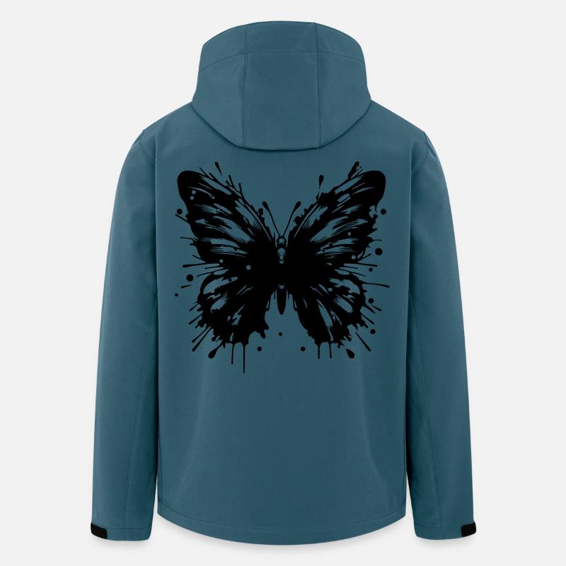 Schmetterling - Recycelte Männer Softshell-Jacke von Stanley/Stella - Dunkles Petrol