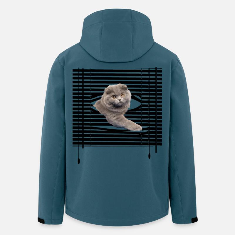 Meine Katze flieht - Recycelte Männer Softshell-Jacke von Stanley/Stella - Dunkles Petrol
