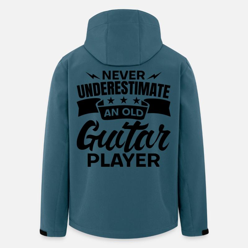 Vieux guitariste - Veste softshell homme en polyester recyclé Stanley/Stella - bleu pétrole foncé