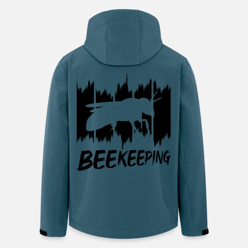 Bienenhaltung - Recycelte Männer Softshell-Jacke von Stanley/Stella - Dunkles Petrol