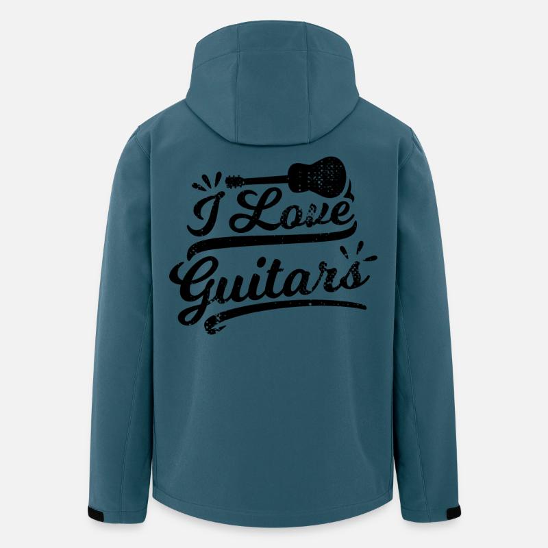 Ich liebe Gitarren - Recycelte Männer Softshell-Jacke von Stanley/Stella - Dunkles Petrol