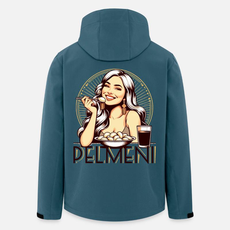 Pelmeni lecker Geschenk - Recycelte Männer Softshell-Jacke von Stanley/Stella - Dunkles Petrol