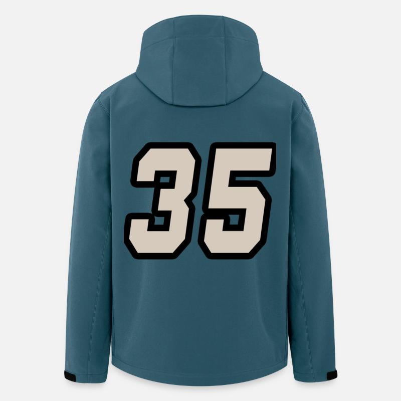Nummer fünfunddreißig 35 - Recycelte Männer Softshell-Jacke von Stanley/Stella - Dunkles Petrol