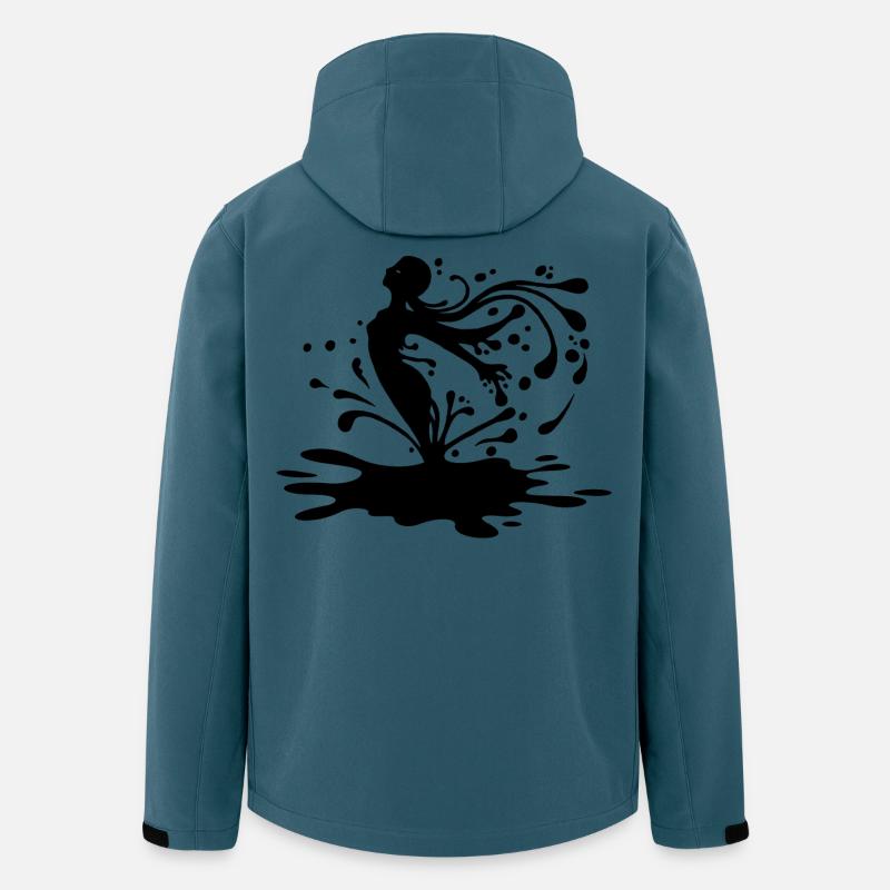 Silhouette und Tusche - Recycelte Männer Softshell-Jacke von Stanley/Stella - Dunkles Petrol