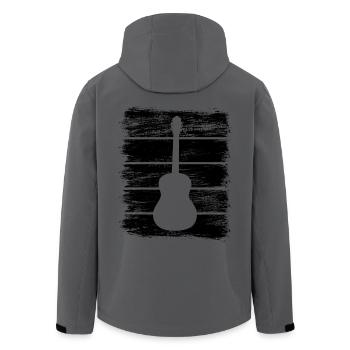 Guitar Sketch - Men’s Recycled Softshell Jacket by Stanley/Stella - stargazer - Back - AI Model Male 185 light (185cm)