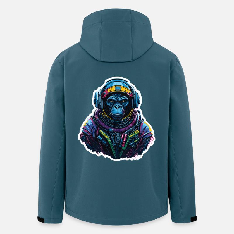Gorilla-Astronaut Neon - Recycelte Männer Softshell-Jacke von Stanley/Stella - Dunkles Petrol