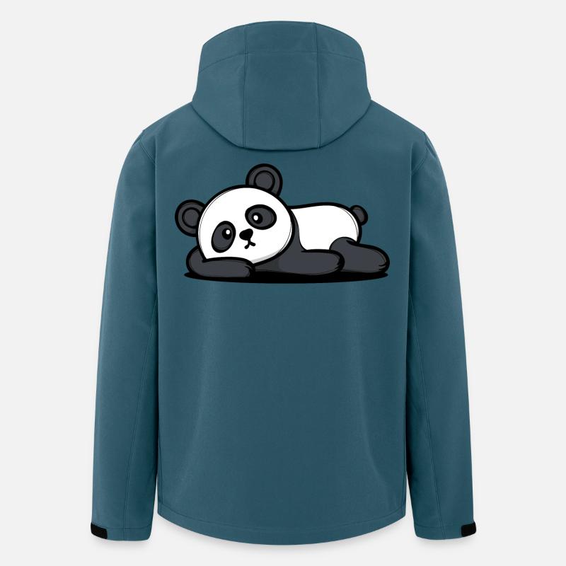 Is Mir Egal Statement Panda Gleichgültig - Recycelte Männer Softshell-Jacke von Stanley/Stella - Dunkles Petrol