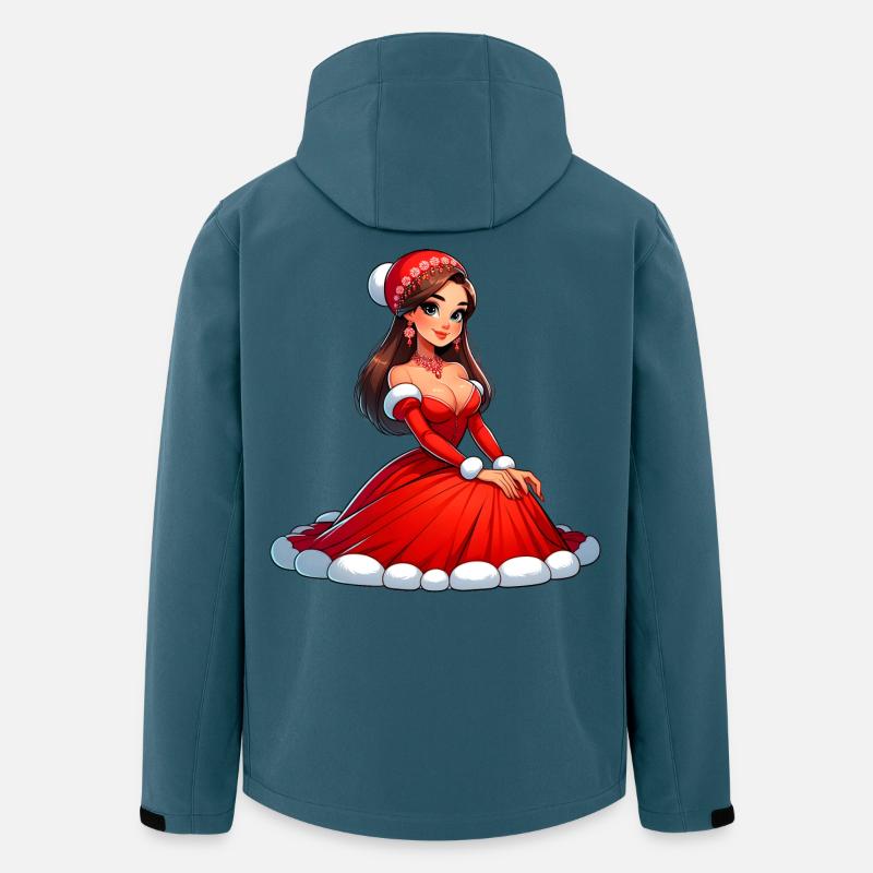 Ded Moroz Snegurotschka russischer Weihnachtsmann - Recycelte Männer Softshell-Jacke von Stanley/Stella - Dunkles Petrol