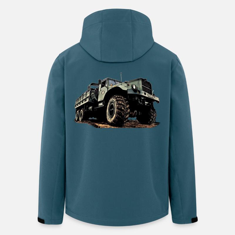KRAZ LKW - Recycelte Männer Softshell-Jacke von Stanley/Stella - Dunkles Petrol