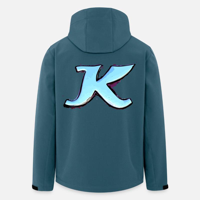 Buchstabe K - Recycelte Männer Softshell-Jacke von Stanley/Stella - Dunkles Petrol