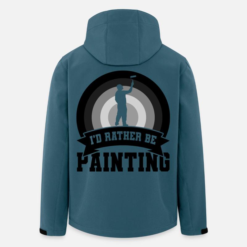 Witziges Maler Zitat - Recycelte Männer Softshell-Jacke von Stanley/Stella - Dunkles Petrol