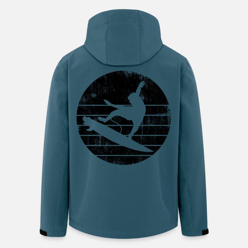 Surfen Skizze - Recycelte Männer Softshell-Jacke von Stanley/Stella - Dunkles Petrol