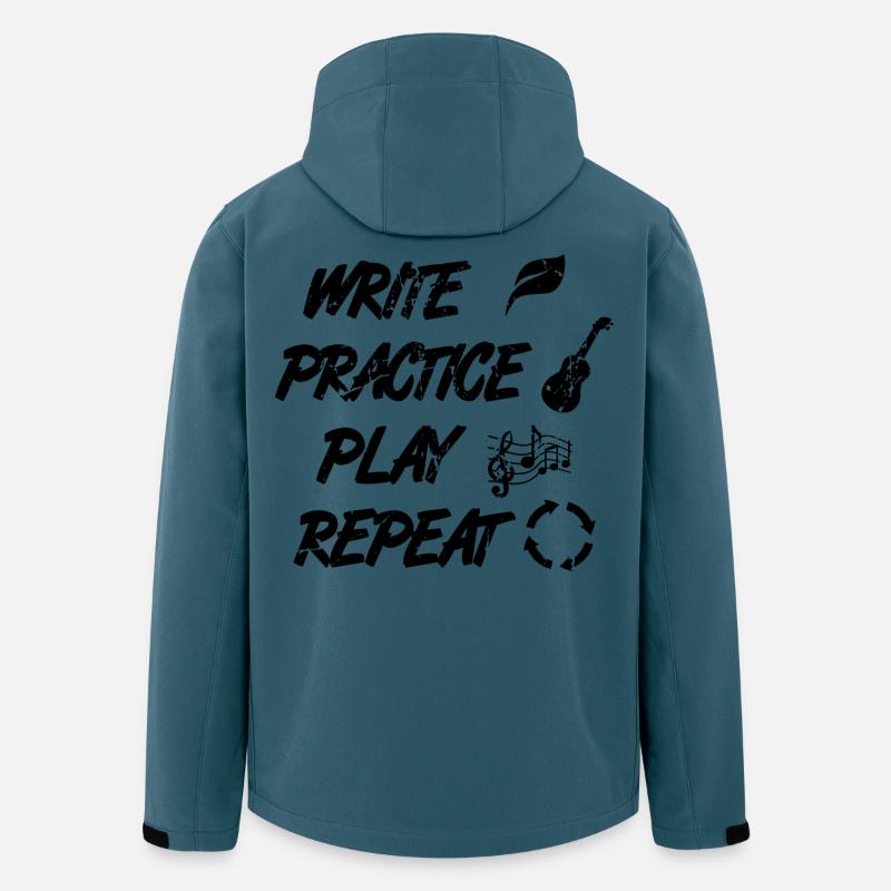 Motivierendes Ukulele Zitat - Recycelte Männer Softshell-Jacke von Stanley/Stella - Dunkles Petrol