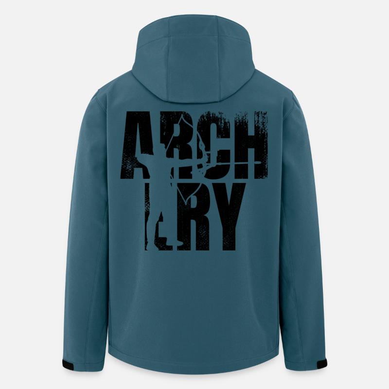 Bogenschießen - Recycelte Männer Softshell-Jacke von Stanley/Stella - Dunkles Petrol