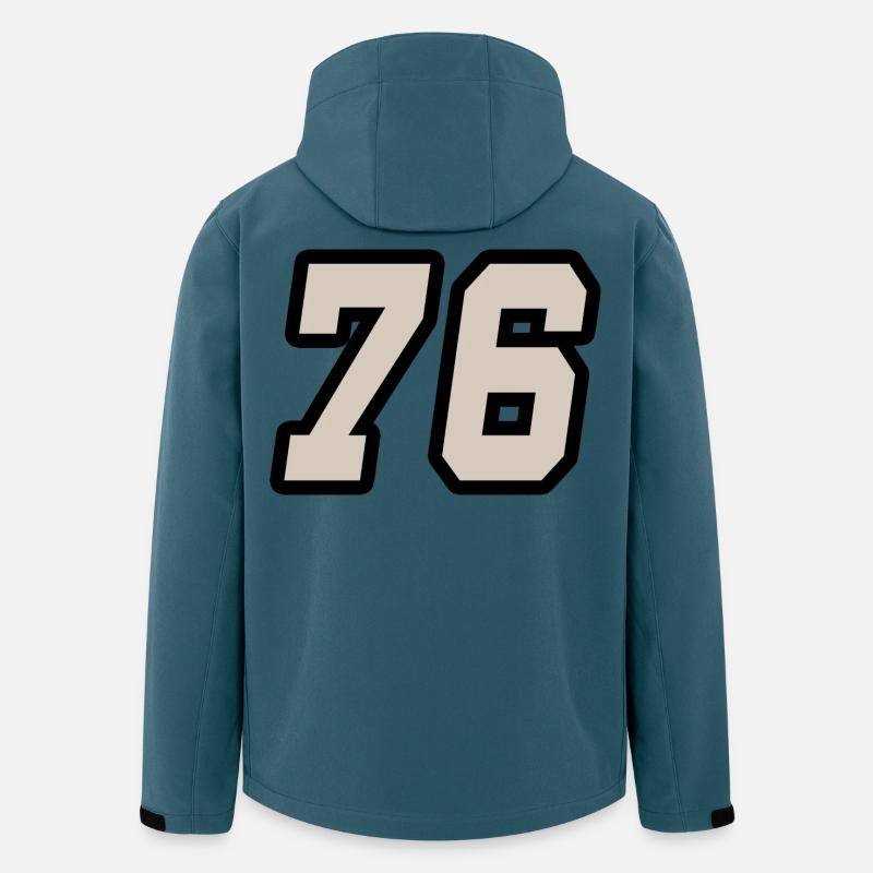 Nummer sechsundsiebzig 76 - Recycelte Männer Softshell-Jacke von Stanley/Stella - Dunkles Petrol