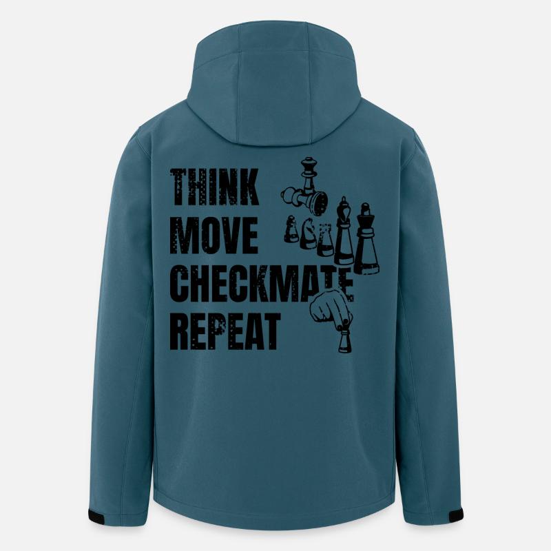 Witziges Schachspieler Zitat - Recycelte Männer Softshell-Jacke von Stanley/Stella - Dunkles Petrol