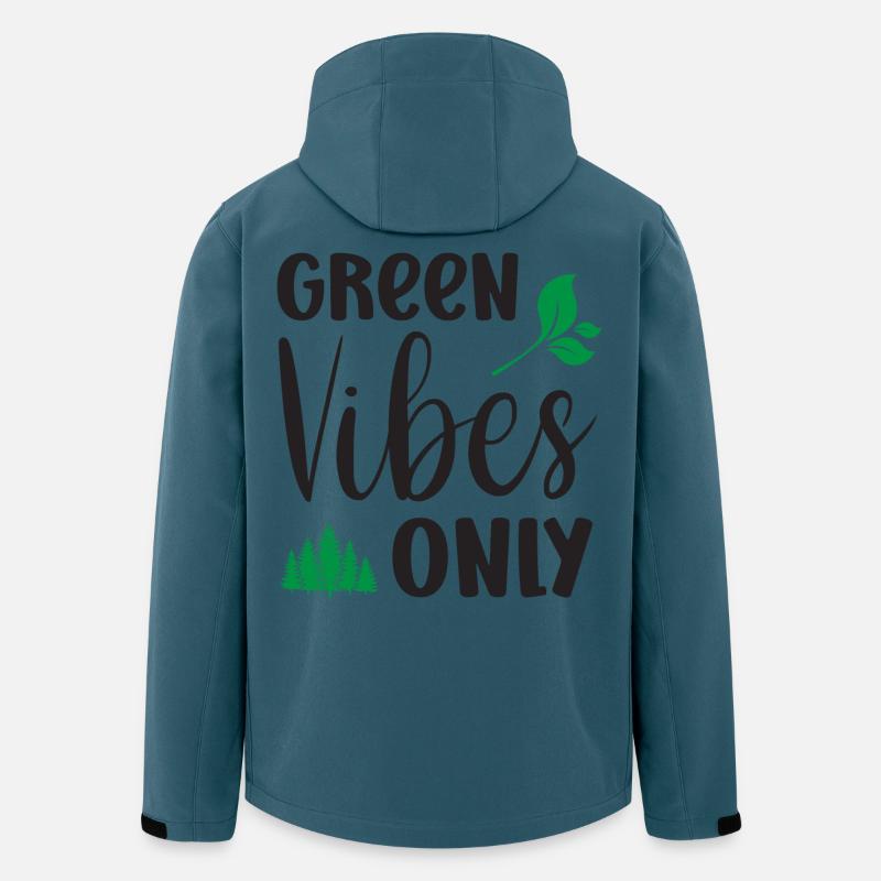 Nur grüne Vibes - Recycelte Männer Softshell-Jacke von Stanley/Stella - Dunkles Petrol