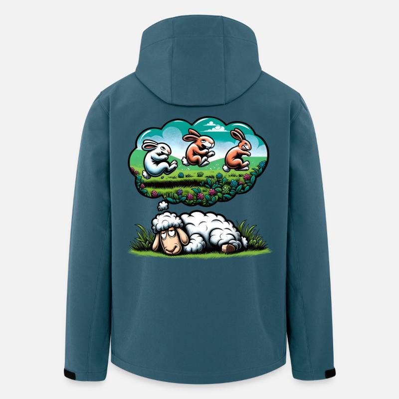 Sheep Counts Rabbits – Funny Sleep Humor - Men’s Recycled Softshell Jacket by Stanley/Stella - stargazer