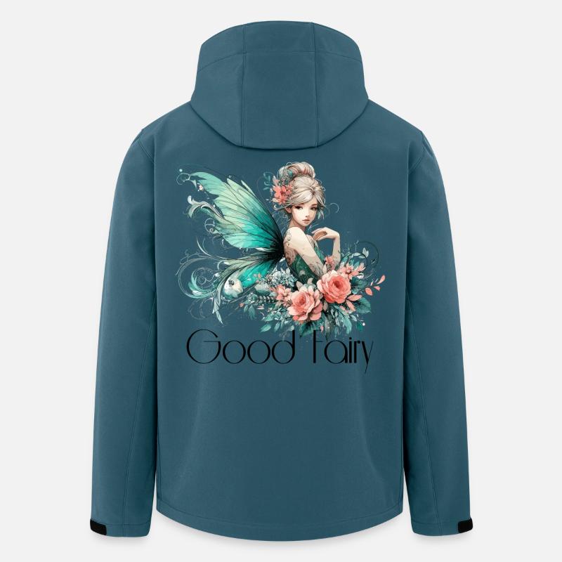 Cadeau de fée marraine - Veste softshell homme en polyester recyclé Stanley/Stella - bleu pétrole foncé