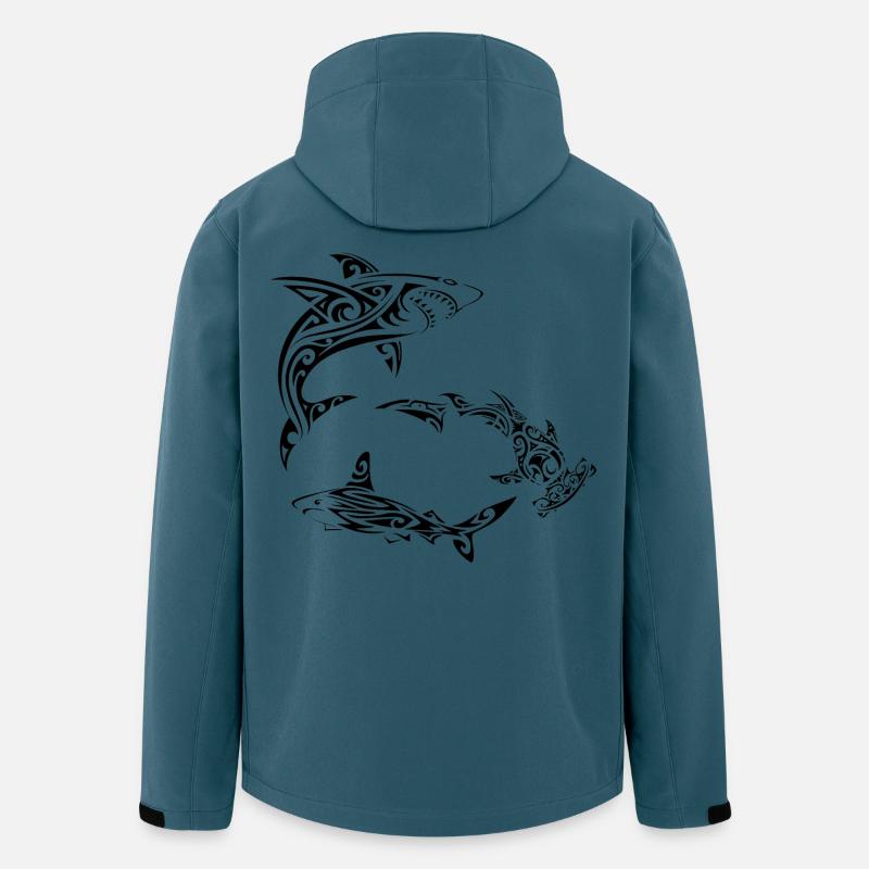 Polynesische Schwarzhaie - Recycelte Männer Softshell-Jacke von Stanley/Stella - Dunkles Petrol