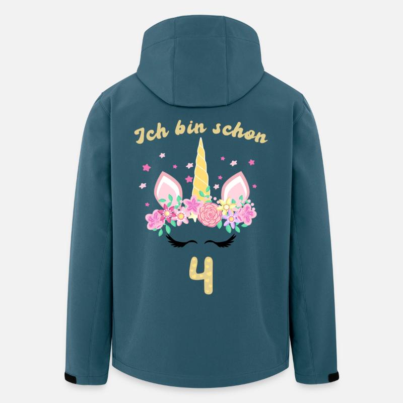 Ich Bin Schon 4 - Recycelte Männer Softshell-Jacke von Stanley/Stella - Dunkles Petrol
