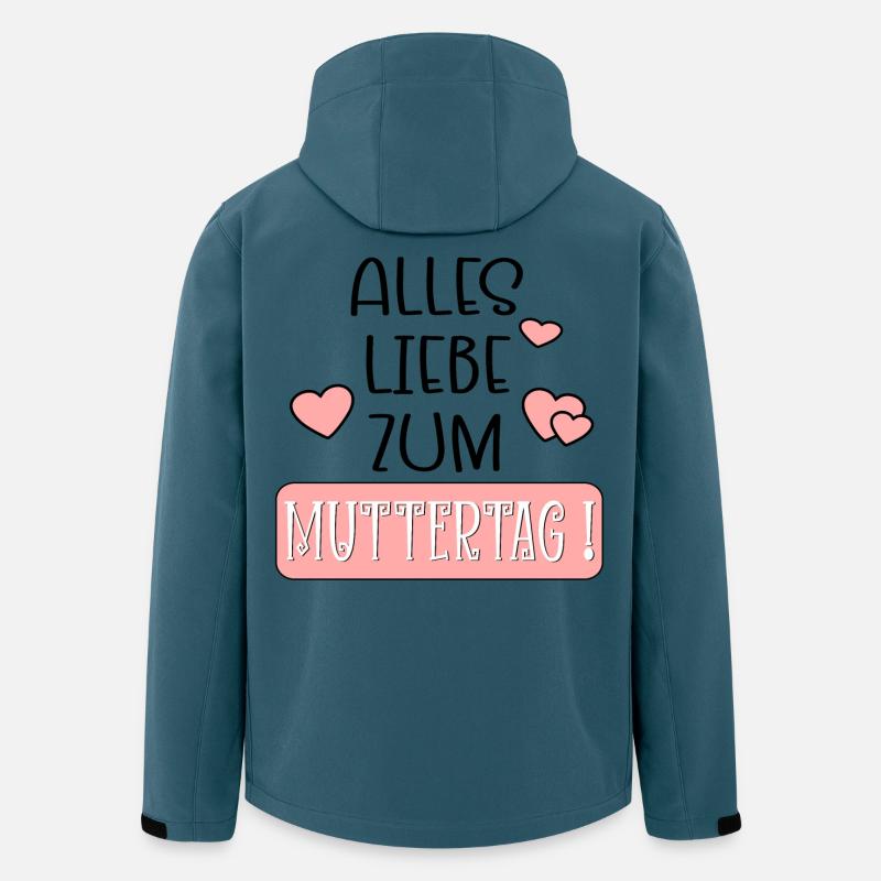 Muttertagssprüche | Alles Liebe Mama - Recycelte Männer Softshell-Jacke von Stanley/Stella - Dunkles Petrol