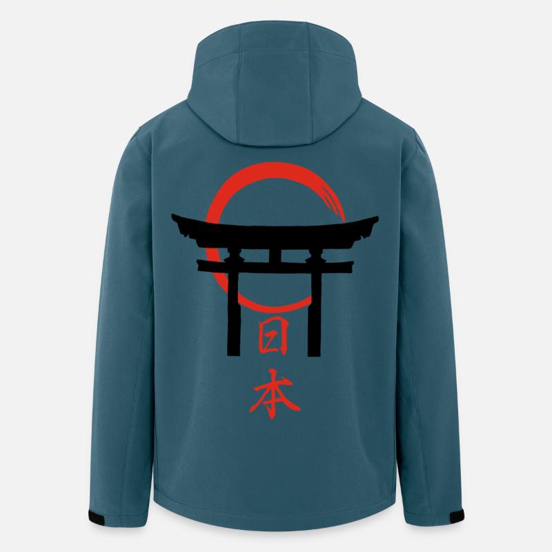 Torii-Tor (Schwarz) - Recycelte Männer Softshell-Jacke von Stanley/Stella - Dunkles Petrol