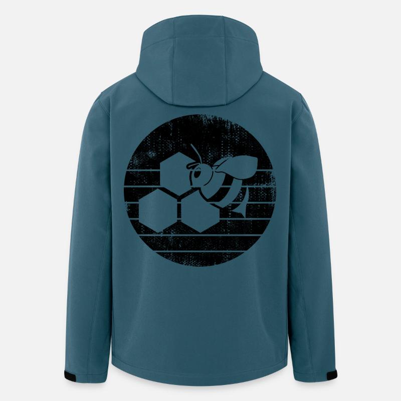 Honigbiene - Recycelte Männer Softshell-Jacke von Stanley/Stella - Dunkles Petrol