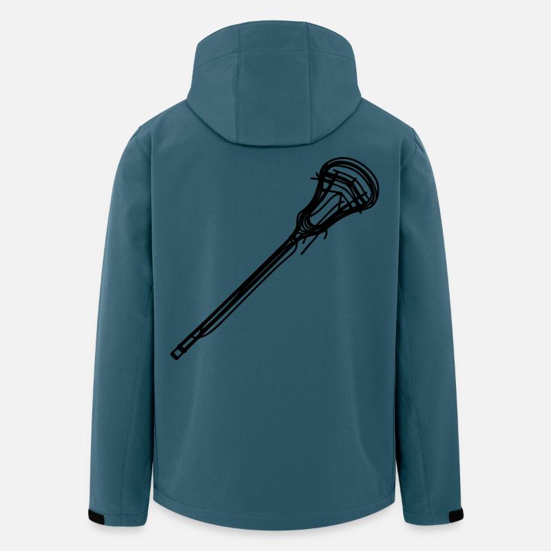 Lacrosseschläger Skizze - Recycelte Männer Softshell-Jacke von Stanley/Stella - Dunkles Petrol