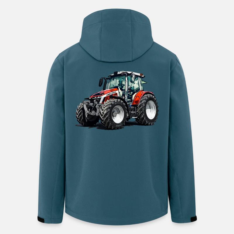 M F 5S Traktor - Recycelte Männer Softshell-Jacke von Stanley/Stella - Dunkles Petrol