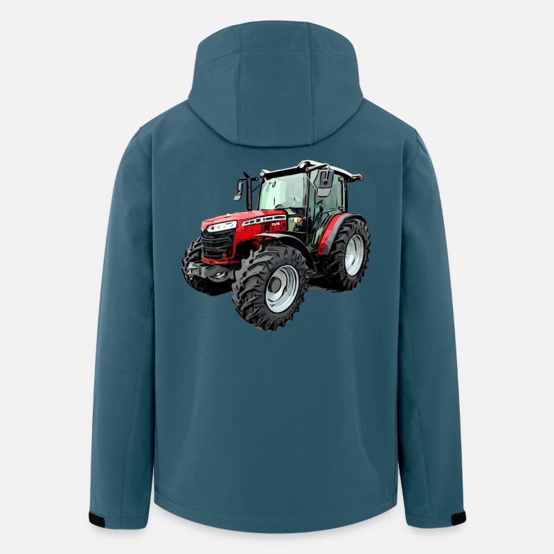 M F 4708 M Traktor - Recycelte Männer Softshell-Jacke von Stanley/Stella - Dunkles Petrol