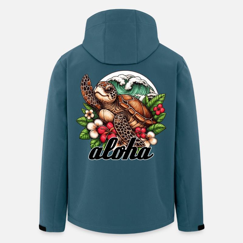 Aloha Turtle Hawaii Gift - Men’s Recycled Softshell Jacket by Stanley/Stella - stargazer