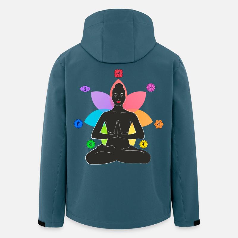 7 Chakren - Recycelte Männer Softshell-Jacke von Stanley/Stella - Dunkles Petrol