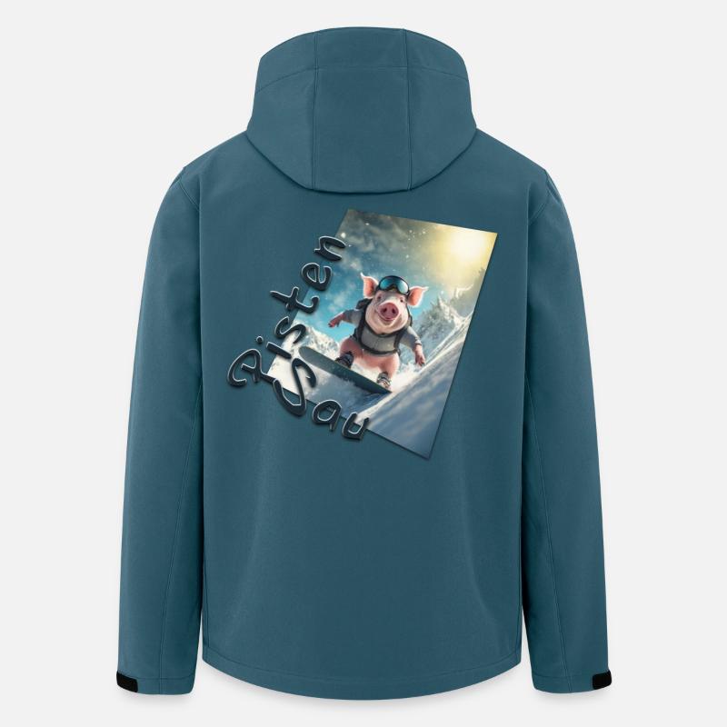Pistensau - Recycelte Männer Softshell-Jacke von Stanley/Stella - Dunkles Petrol