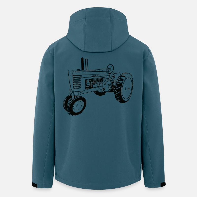Model A Traktor - Recycelte Männer Softshell-Jacke von Stanley/Stella - Dunkles Petrol
