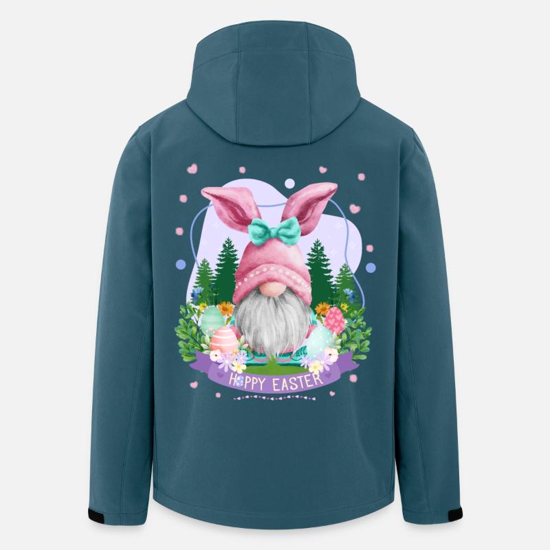 Hoppy Gnome Easter - Easter Gift Idea - Recycelte Männer Softshell-Jacke von Stanley/Stella - Dunkles Petrol