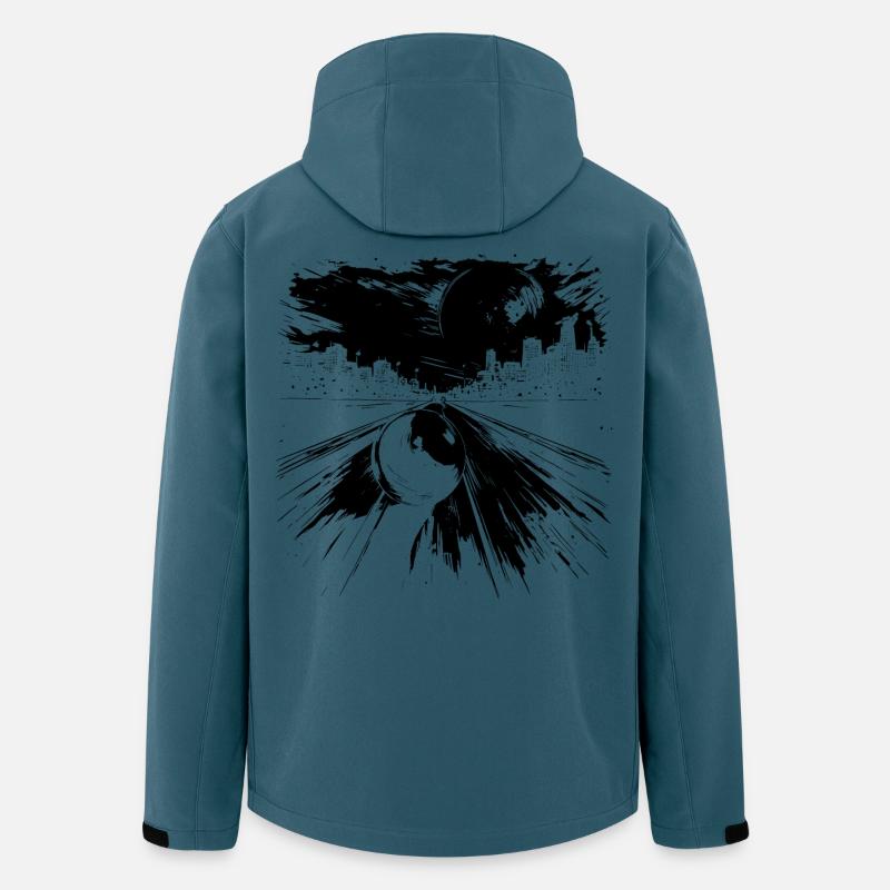 Bowling - Veste softshell homme en polyester recyclé Stanley/Stella - bleu pétrole foncé