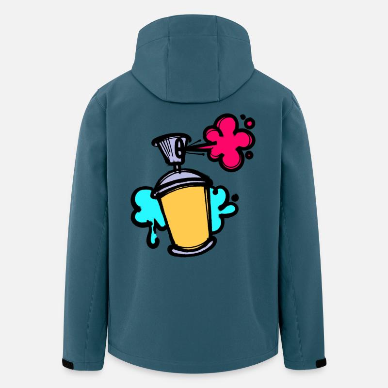 Kunst Graffiti Sprayer Spraydose Street Art - Recycelte Männer Softshell-Jacke von Stanley/Stella - Dunkles Petrol